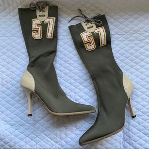 Olive Green “57” Steve Madden Heeled Boots
